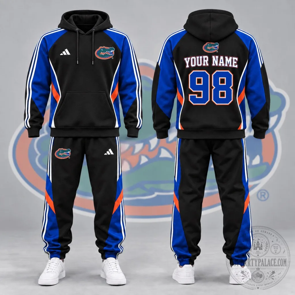Florida Gators Personalized Game Day Performance Hoodie and Jogger Set Florida Gators Personalized Game Day Performance Hoodie and Jogger Set