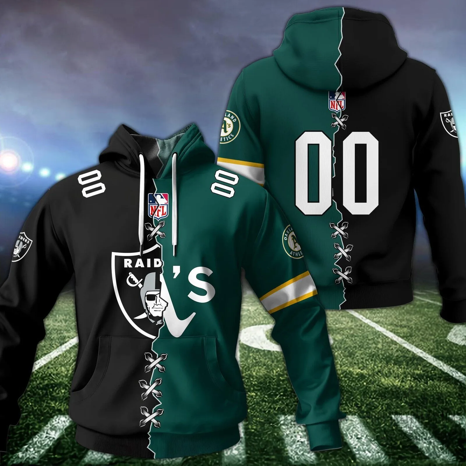 Philadelphia Eagles Football Custom Name Number Split Hoodie 16 Philadelphia Eagles Football Custom Name Number Split Hoodie