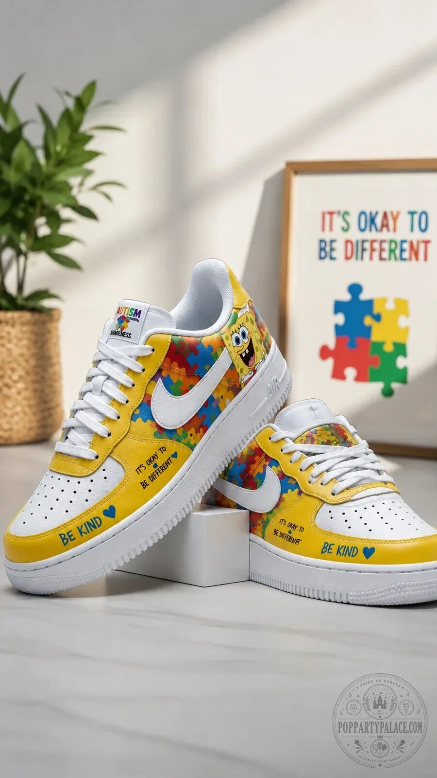Spongebob Squarepants Autism Awareness Be Kind It's Okay To Be Different Shoes 7 Spongebob Squarepants Autism Awareness Be Kind It