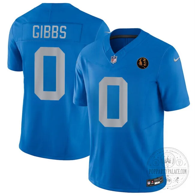 Detroit Lions Blue Jersey for Jahmyr Gibbs Football Fans 3 Detroit Lions Blue Jersey for Jahmyr Gibbs Football Fans