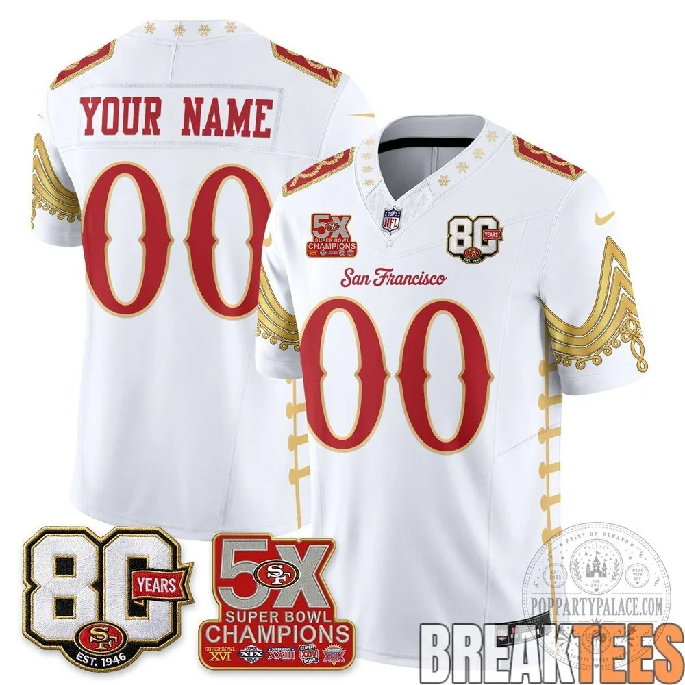 San Francisco 49ers Black Nutcracker Edition Football Jersey 6 San Francisco 49ers Black Nutcracker Edition Football Jersey