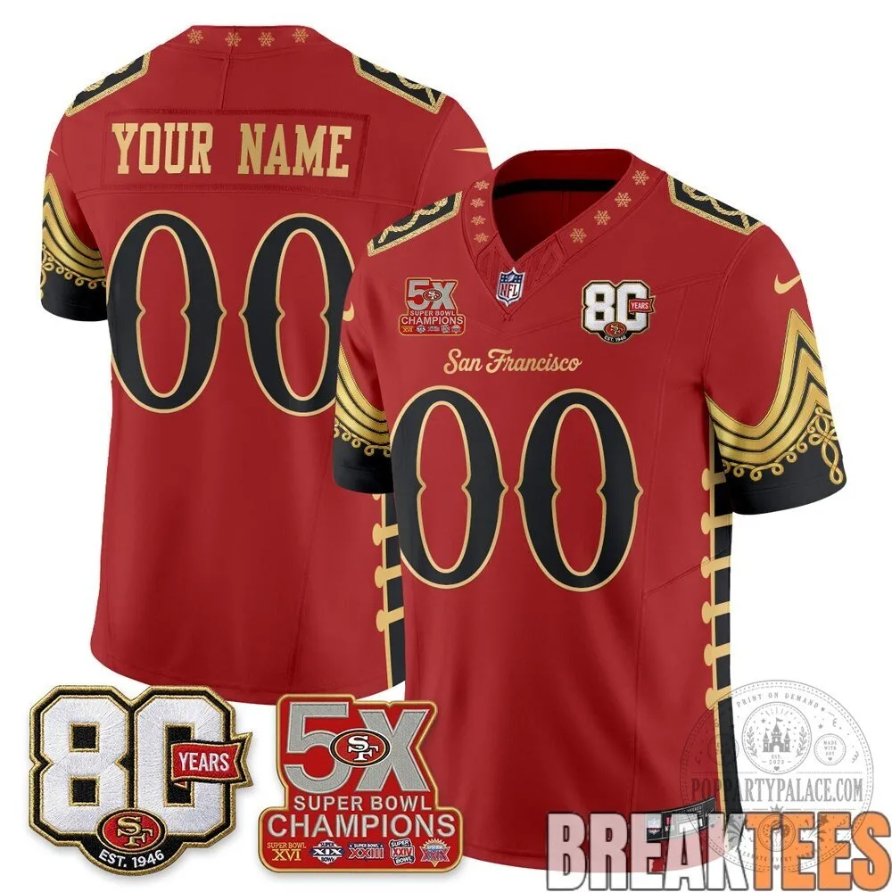 San Francisco 49ers Black Nutcracker Edition Football Jersey 7 San Francisco 49ers Black Nutcracker Edition Football Jersey