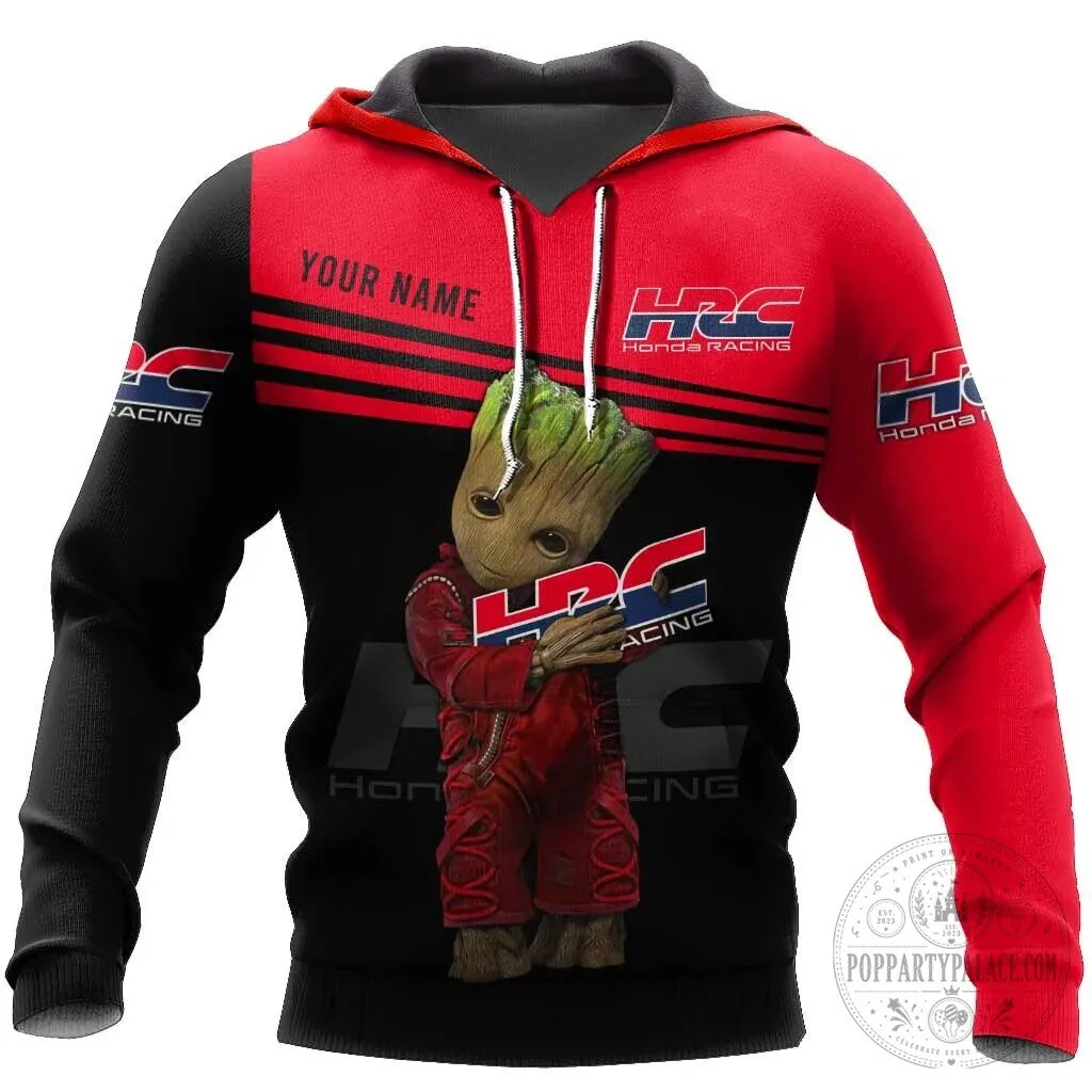 Honda Racing Baby Groot Guardians of the Galaxy Hoodie