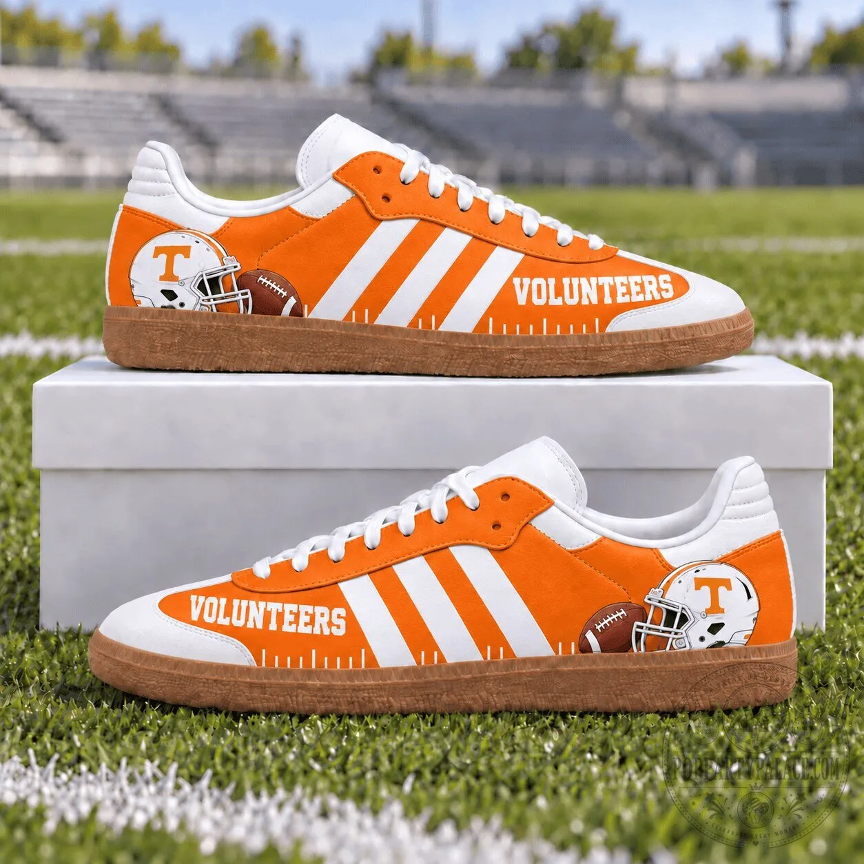 Tennessee Volunteers Orange and White Stripe Custom Design Shoes