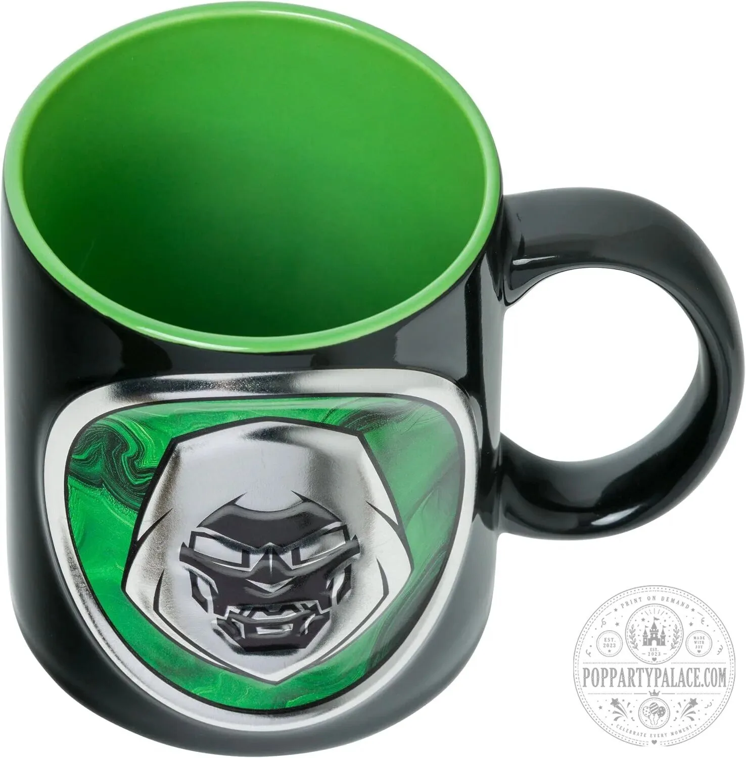 Doctor Doom Marvel Comics Supervillain Black and Green Coffee Mug 6 Doctor Doom Marvel Comics Supervillain Black and Green Coffee Mug