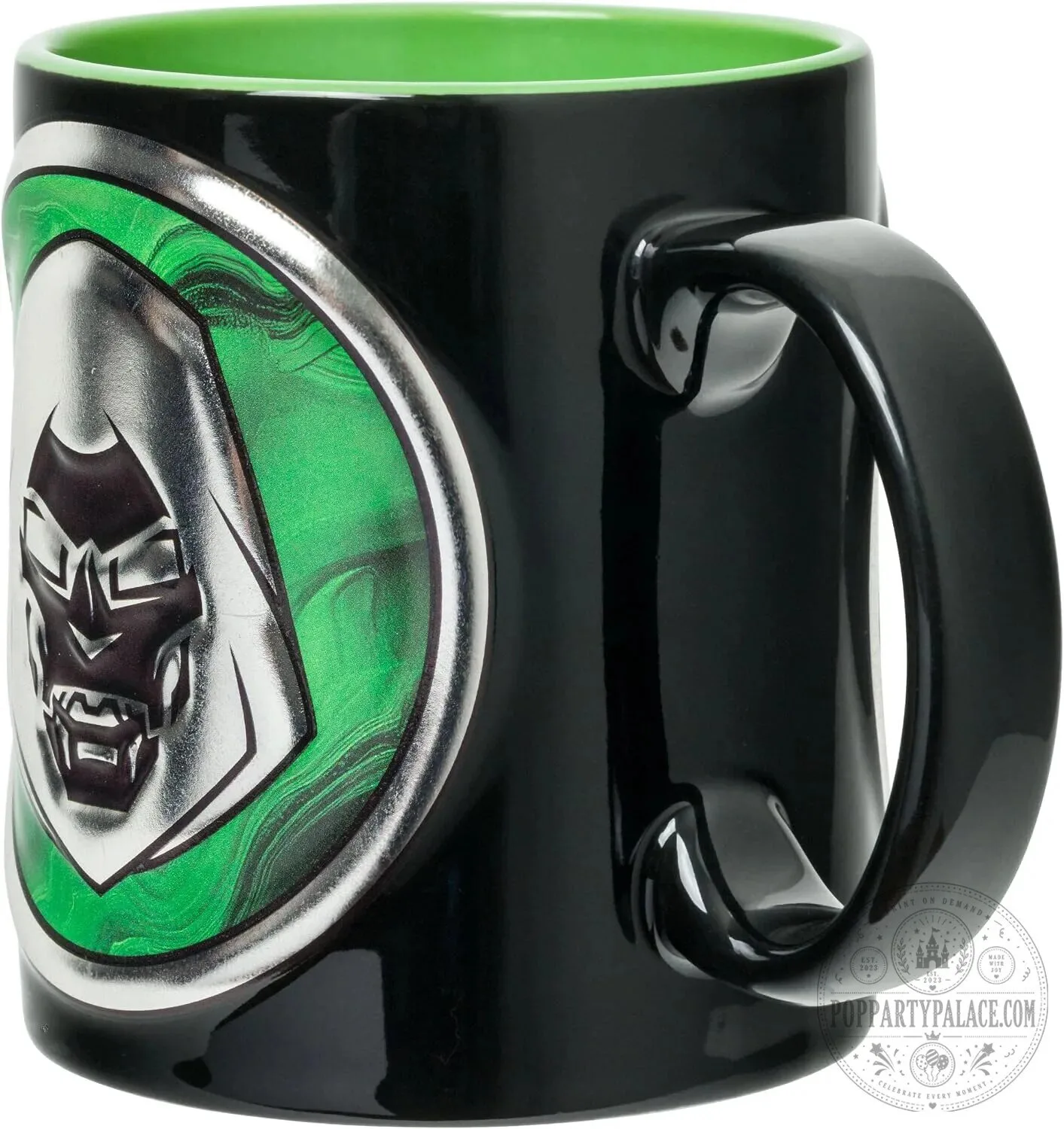Doctor Doom Marvel Comics Supervillain Black and Green Coffee Mug 7 Doctor Doom Marvel Comics Supervillain Black and Green Coffee Mug