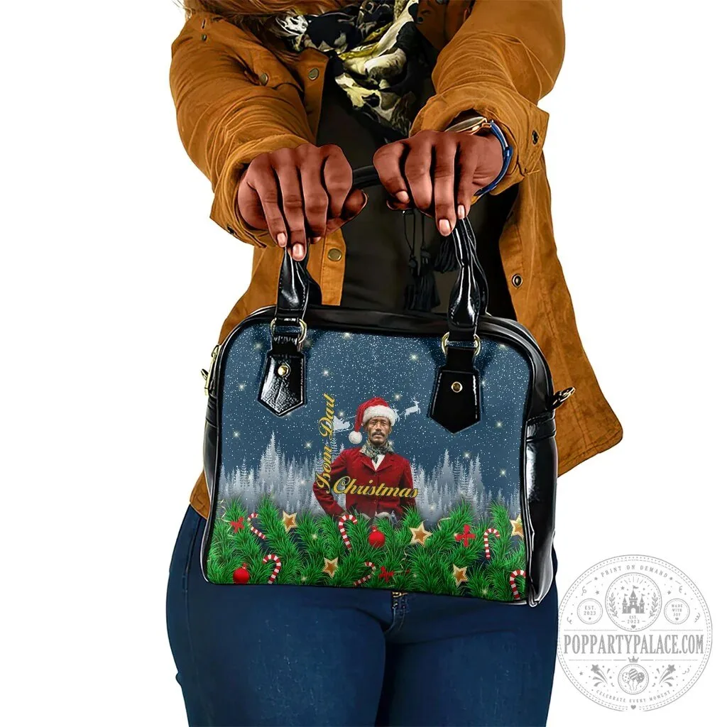 Isom Dart Christmas Cowboy Santa Western Winter Shoulder Handbag