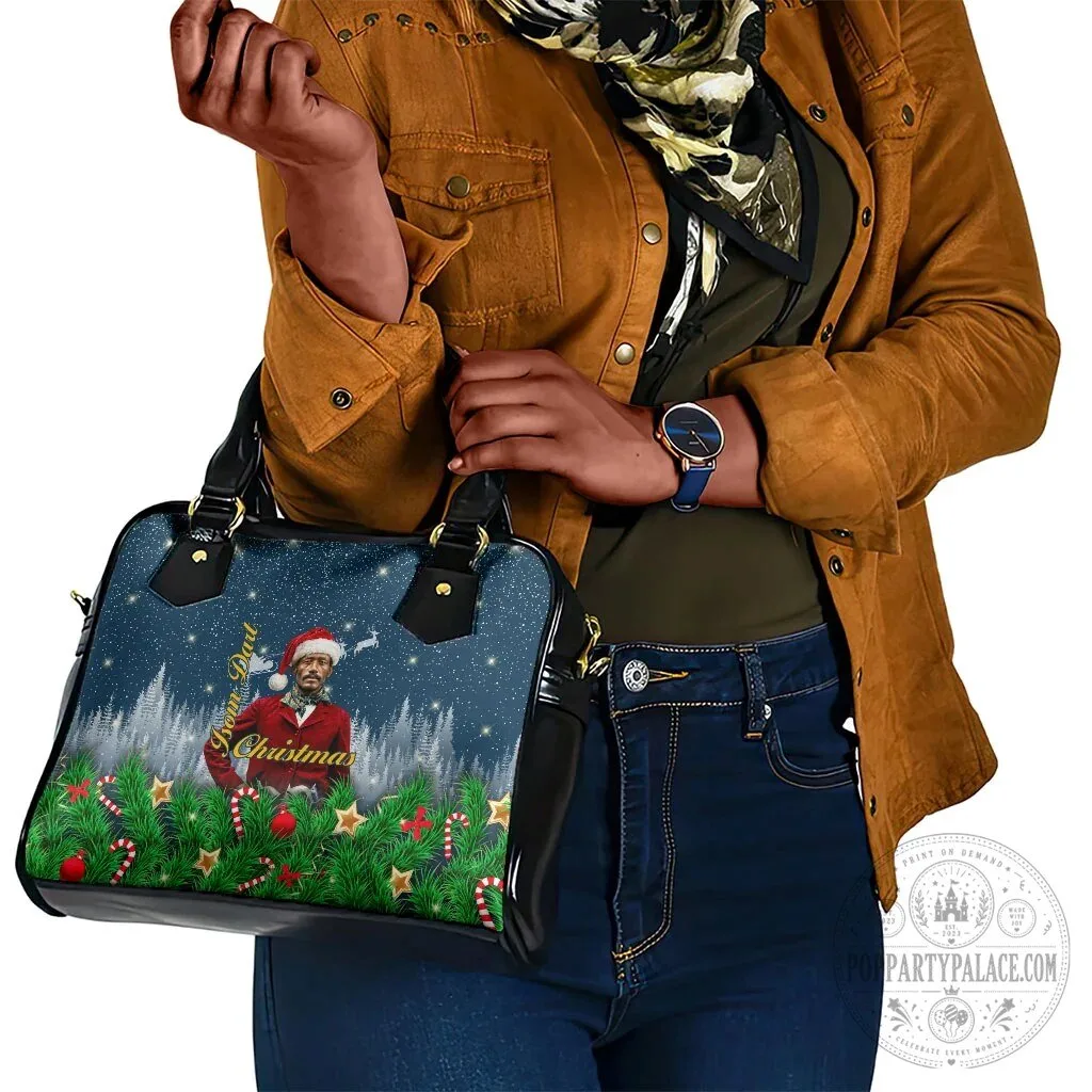 Isom Dart Christmas Cowboy Santa Western Winter Shoulder Handbag 11 Isom Dart Christmas Cowboy Santa Western Winter Shoulder Handbag