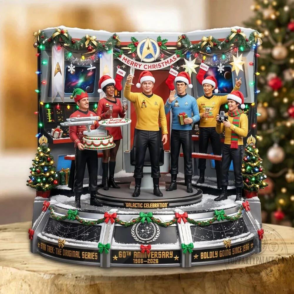 Star Trek The Original Series 60th Anniversary Christmas Galactic Celebration Plaque