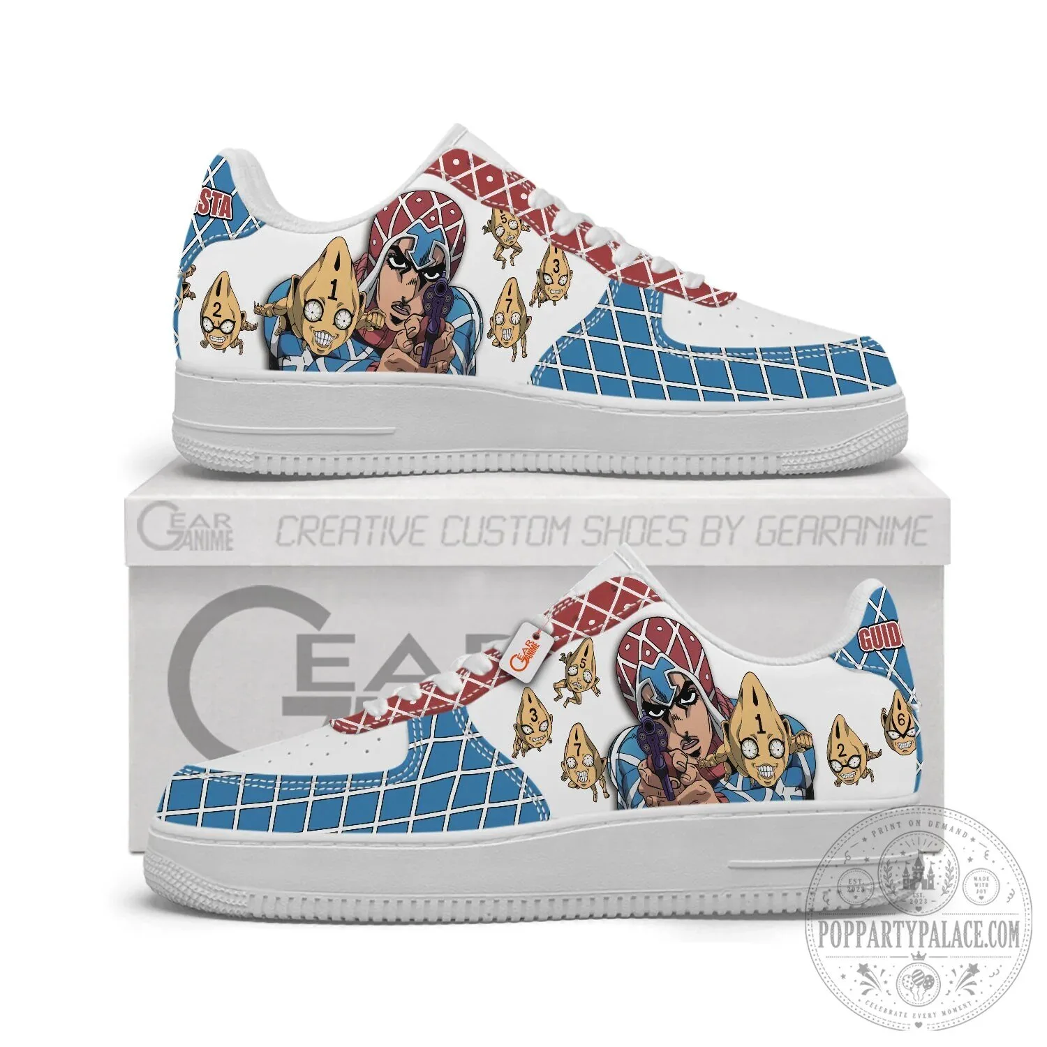 Guido Mista JoJo's Bizarre Adventure Golden Wind Anime Low Top Shoes