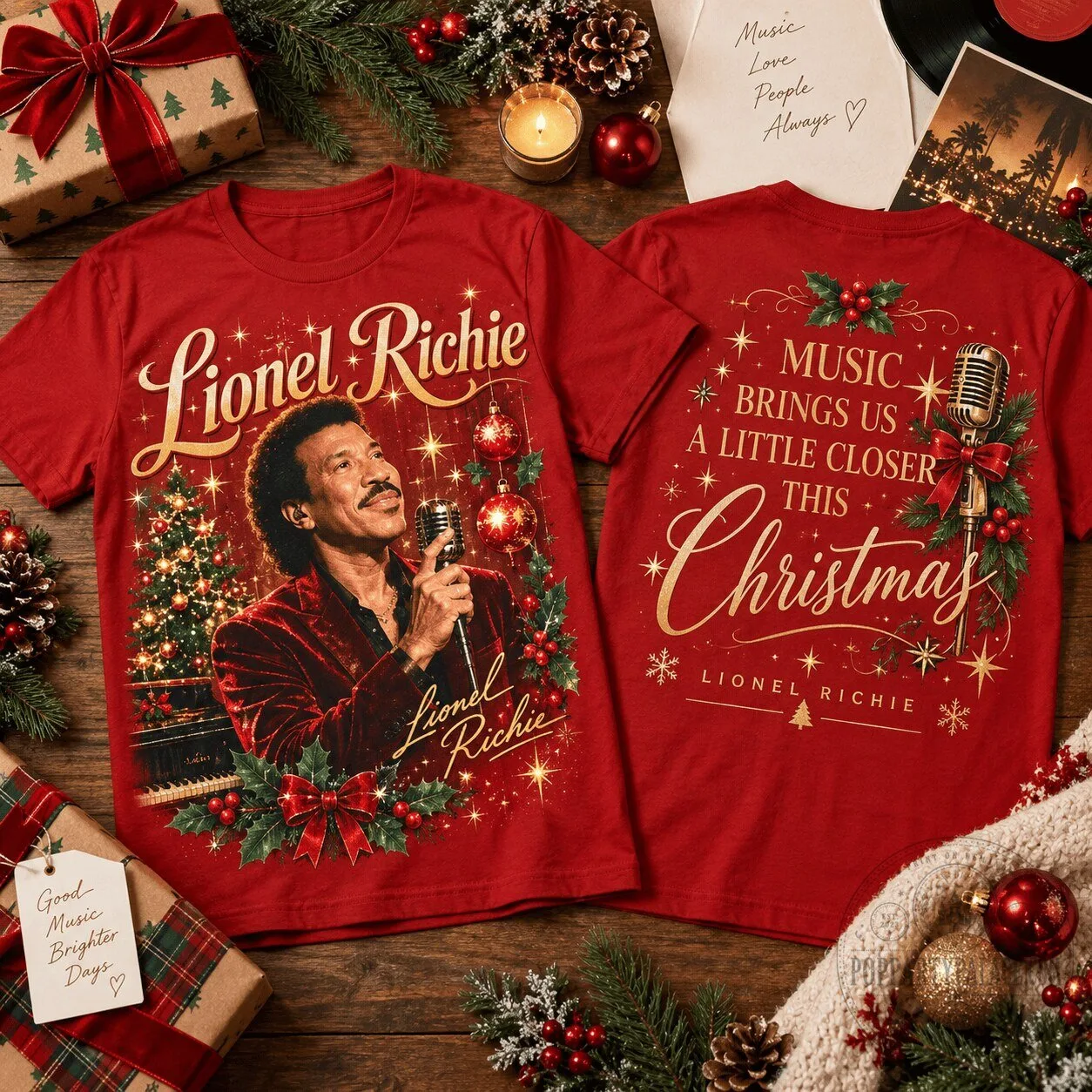 Lionel Richie Christmas Music Brings Us A Little Closer T-Shirt