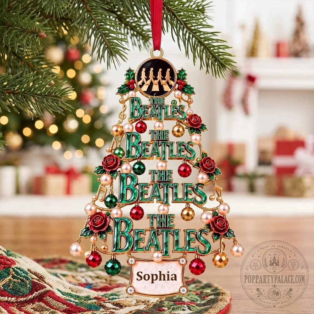 The Beatles Christmas Tree Acrylic Ornament Personalized Gift The Beatles Christmas Tree Acrylic Ornament Personalized Gift