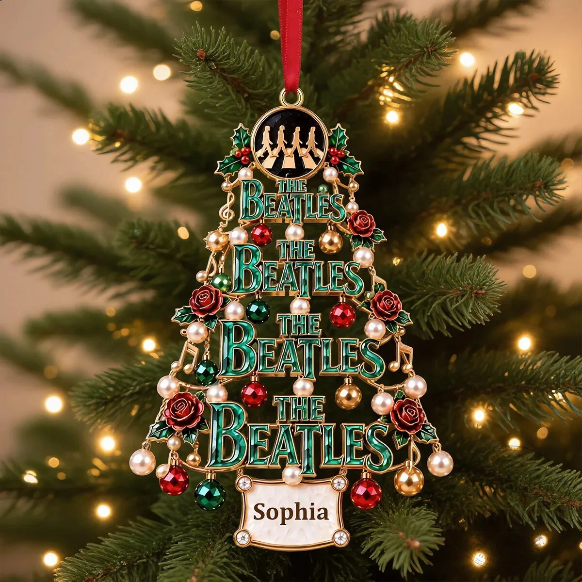 The Beatles Christmas Tree Acrylic Ornament Personalized Gift 10 The Beatles Christmas Tree Acrylic Ornament Personalized Gift