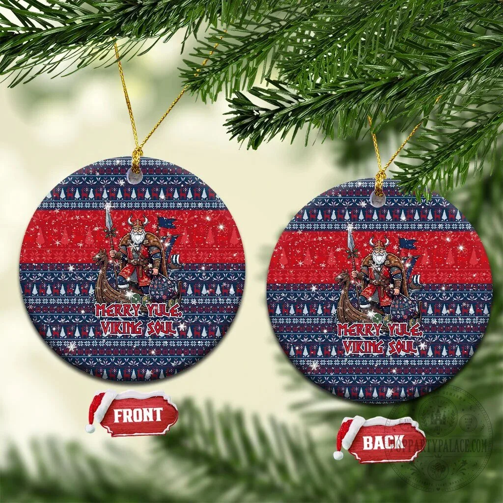 Viking Merry Yule Viking Soul Christmas Tree Ornament Norse Mythology 4 Viking Merry Yule Viking Soul Christmas Tree Ornament Norse Mythology
