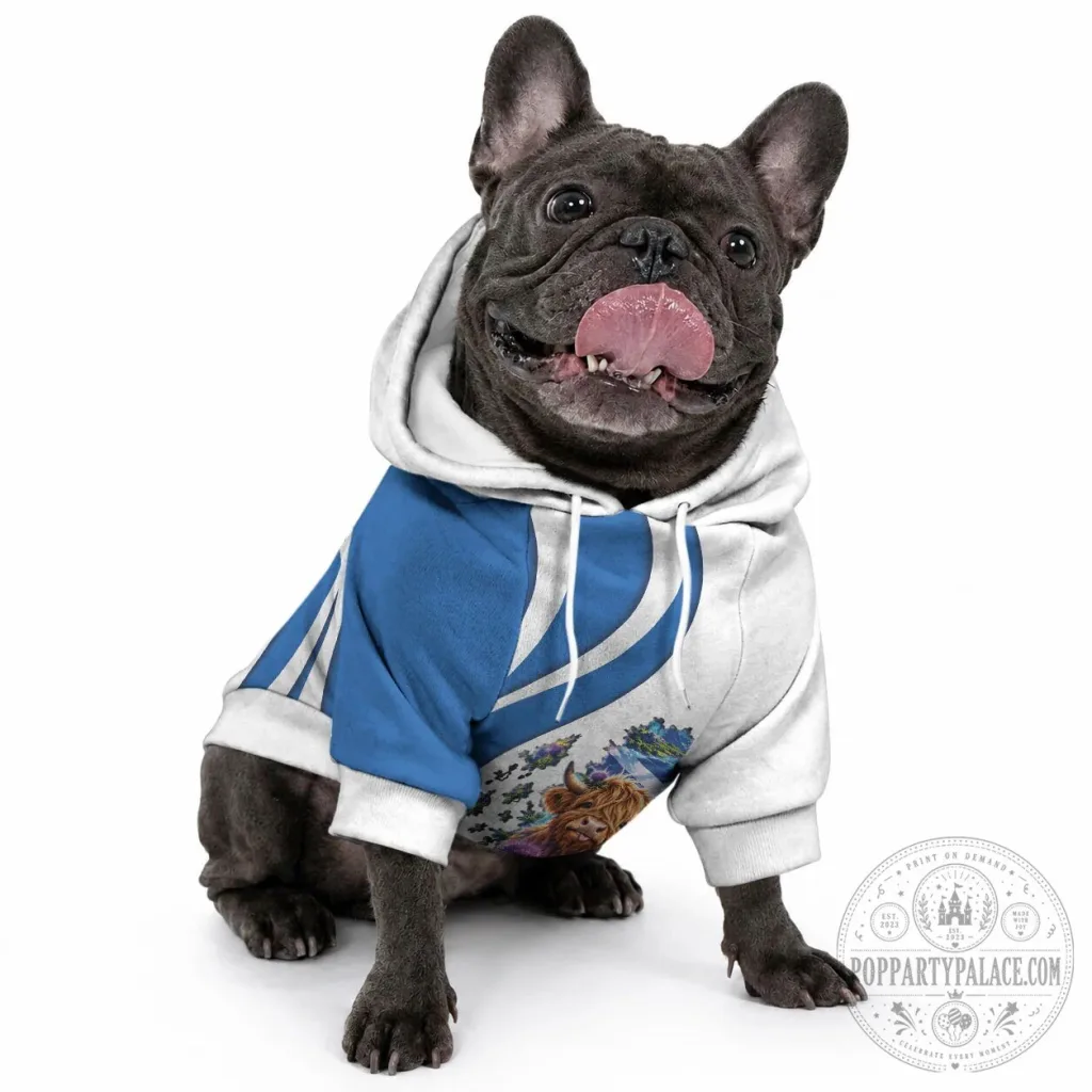 Scotland National Flag and Map Cultural Art Pet Hoodie Scotland National Flag and Map Cultural Art Pet Hoodie