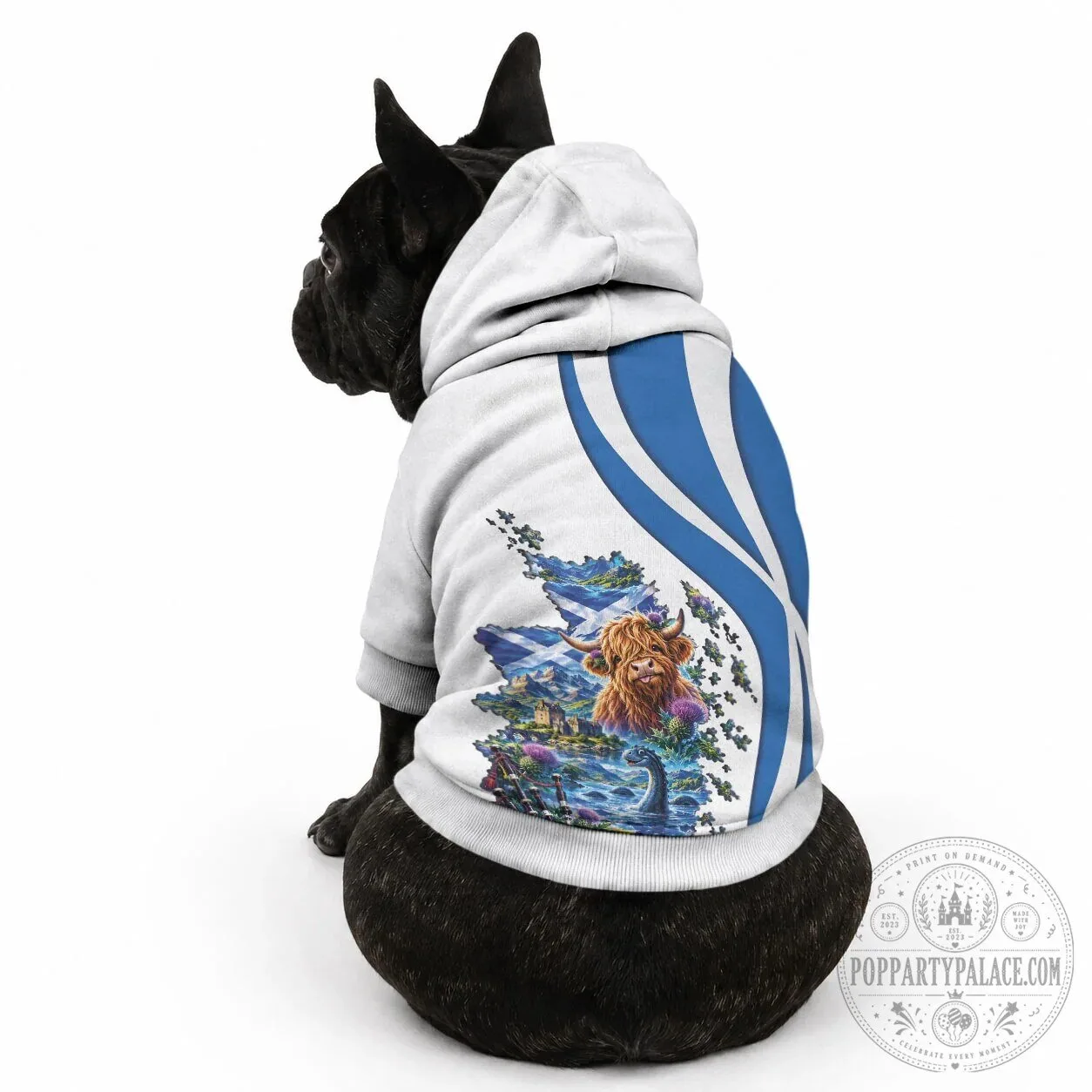 Scotland National Flag and Map Cultural Art Pet Hoodie 10 Scotland National Flag and Map Cultural Art Pet Hoodie
