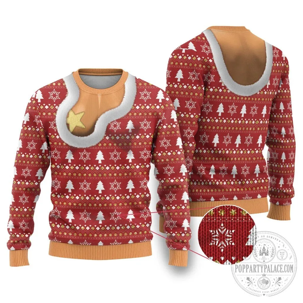 Funny Christmas Boob Gold Star Pasties Ugly Christmas Sweater 6 Funny Christmas Boob Gold Star Pasties Ugly Christmas Sweater