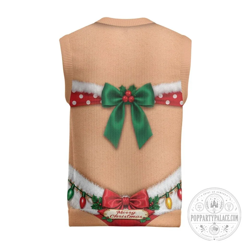 Funny Hairy Chest Christmas Bikini Ugly Sweater Vest 10 Funny Hairy Chest Christmas Bikini Ugly Sweater Vest