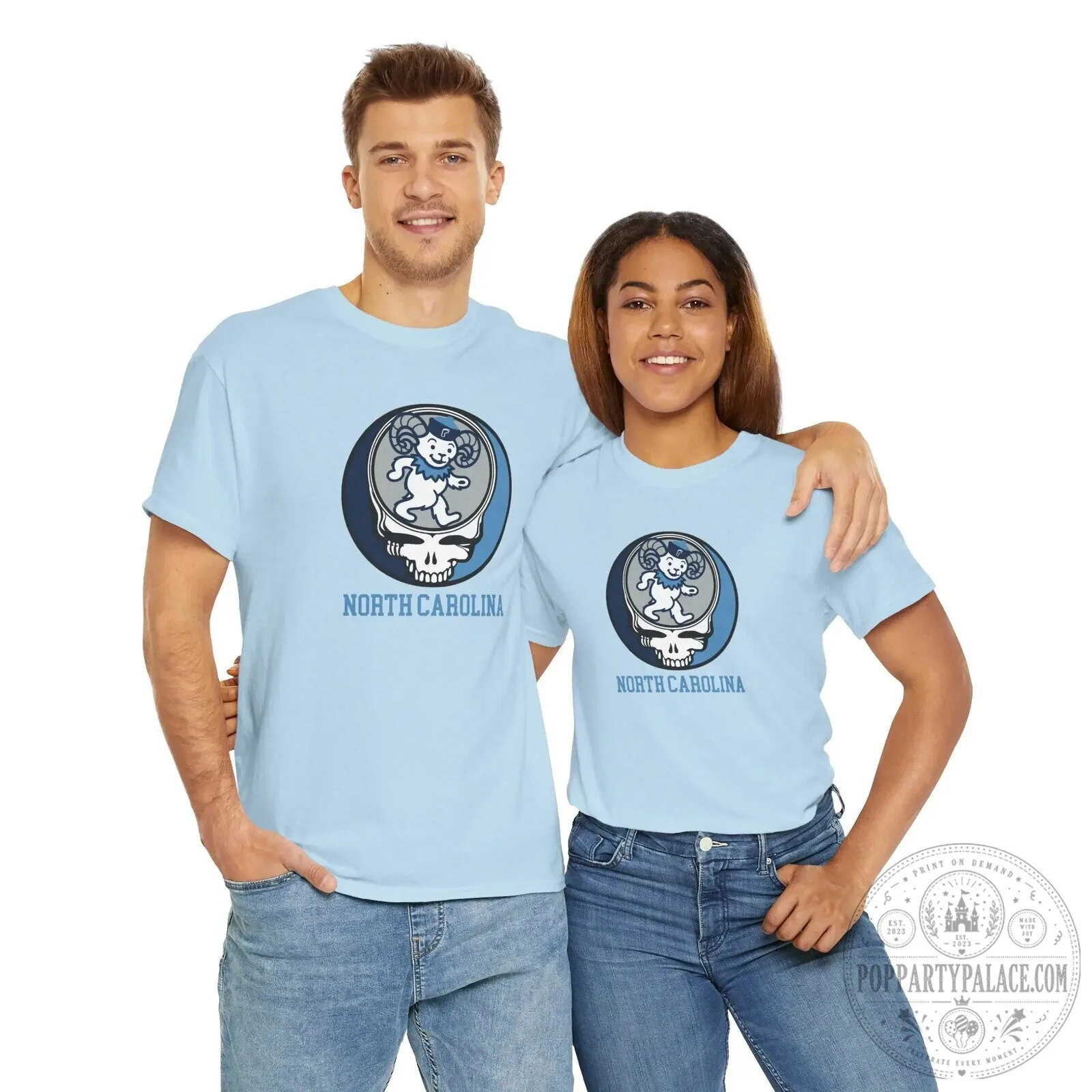 North Carolina Grateful Dead Steal Your Face Dancing Bear T-Shirt