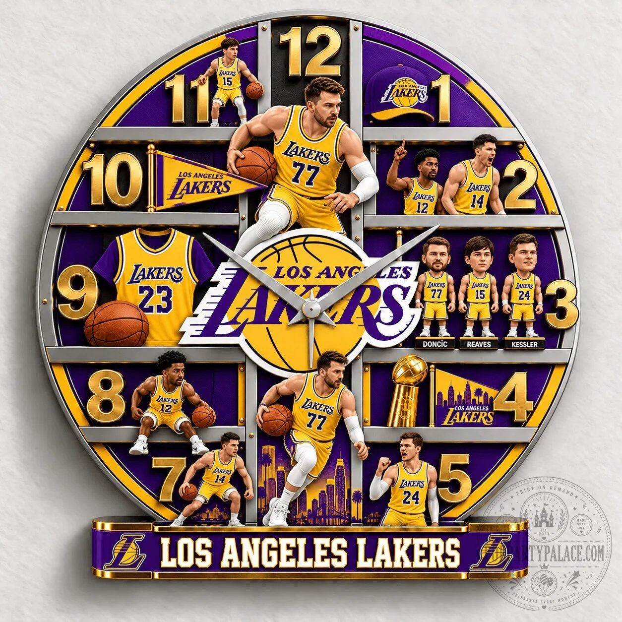 Los Angeles Lakers NBA Basketball Team Fan Collectible Wall Clock