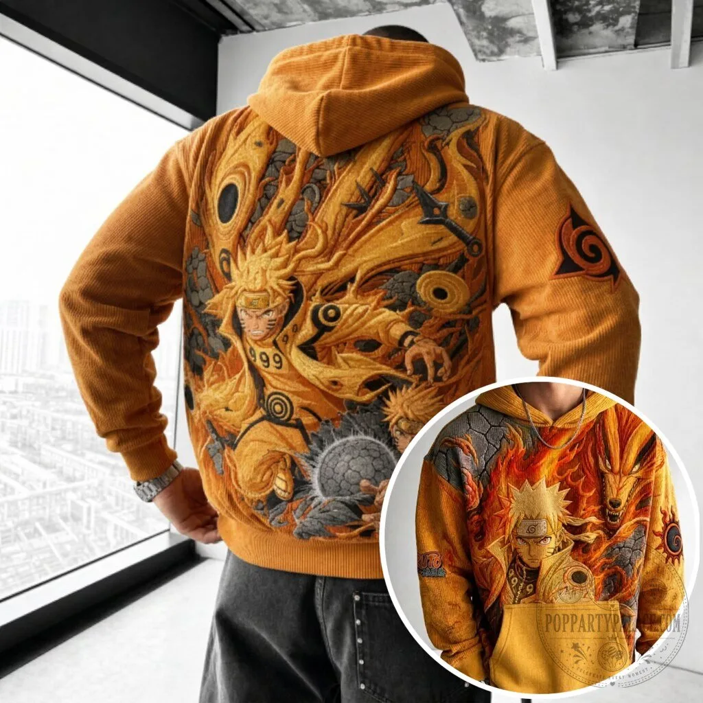 Naruto Uzumaki Nine-Tailed Fox Sage Mode Hoodie