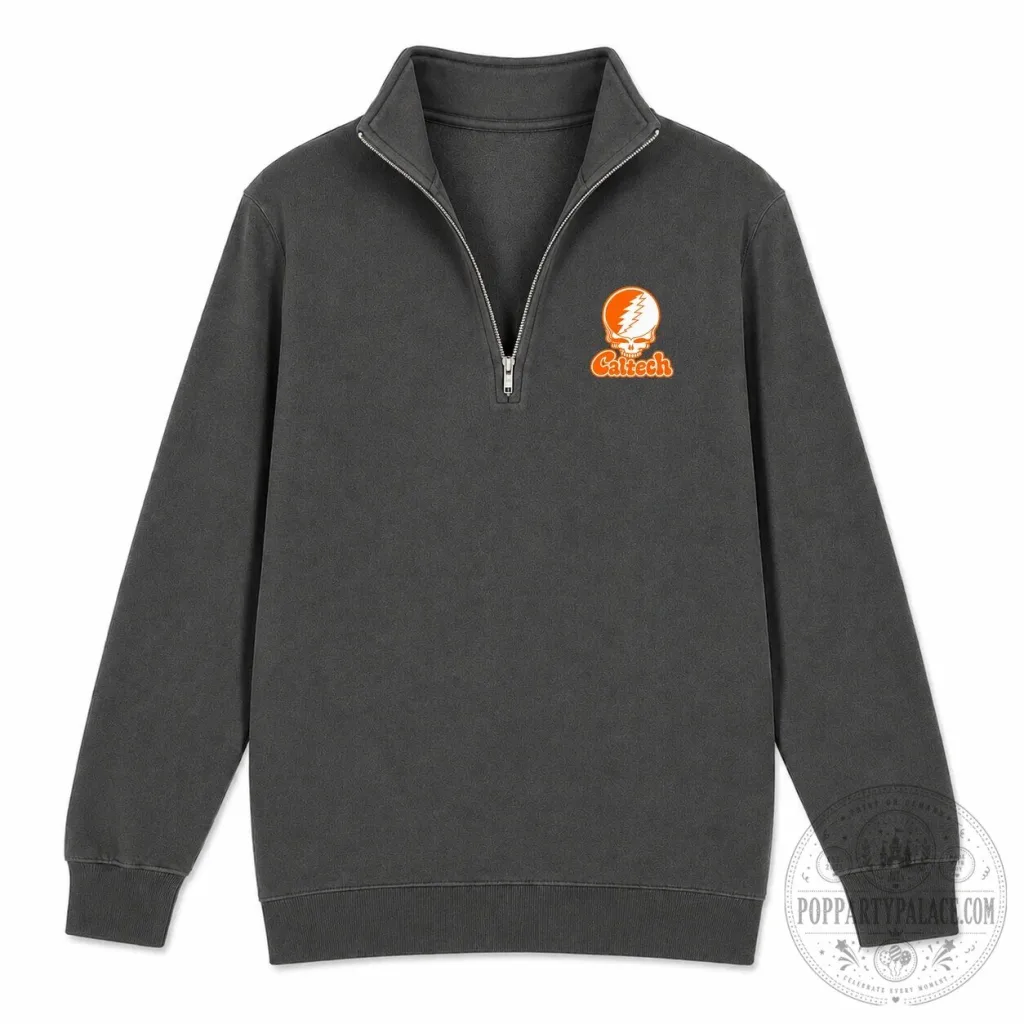 Caltech Steal Your Face Grateful Dead Inspired Quarter-Zip Sweatshirt Caltech Steal Your Face Grateful Dead Inspired Quarter-Zip Sweatshirt