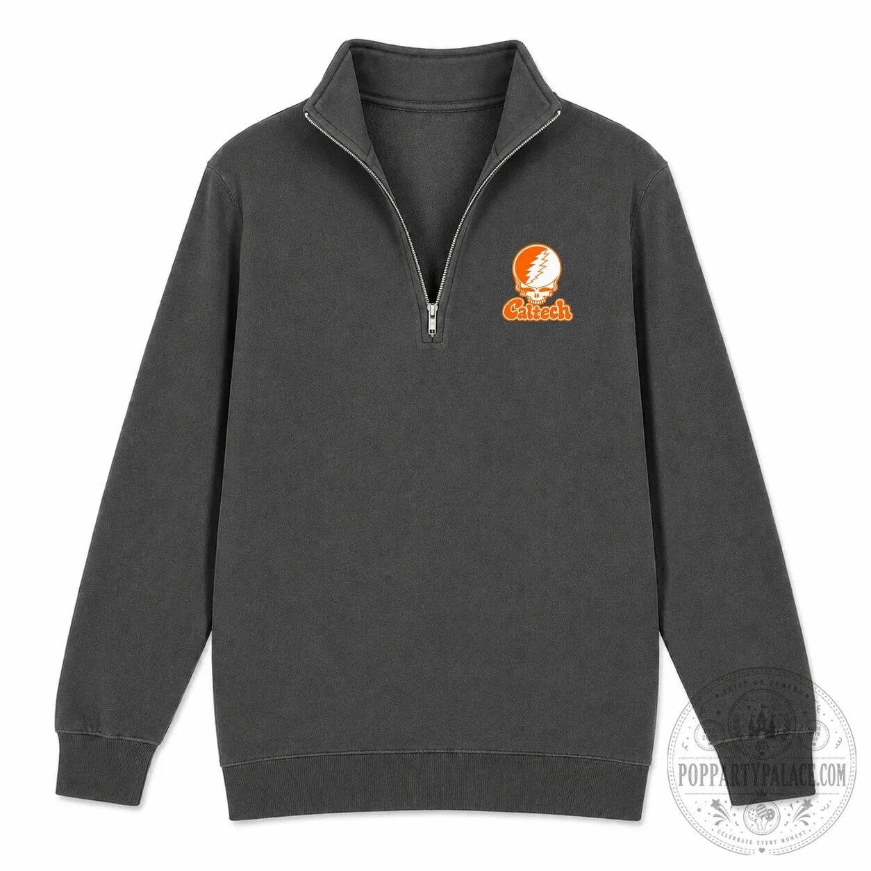Caltech Steal Your Face Grateful Dead Inspired Quarter-Zip Sweatshirt
