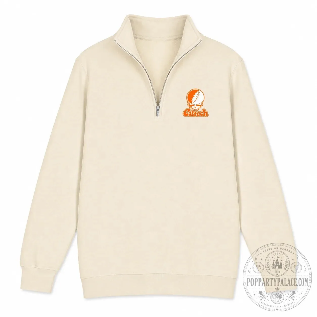 Caltech Steal Your Face Grateful Dead Inspired Quarter-Zip Sweatshirt 9 Caltech Steal Your Face Grateful Dead Inspired Quarter-Zip Sweatshirt