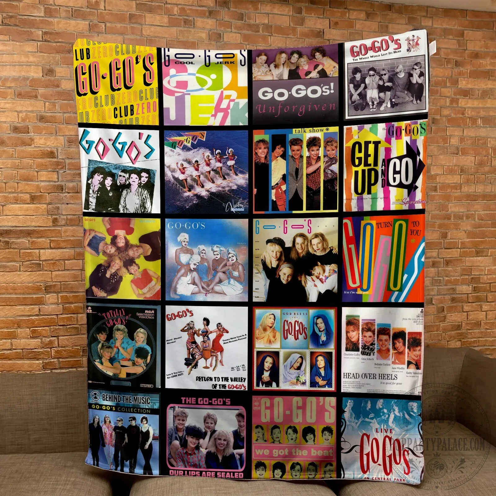 The Go-Go's Albums Collage Music Fan Sherpa Fleece Blanket