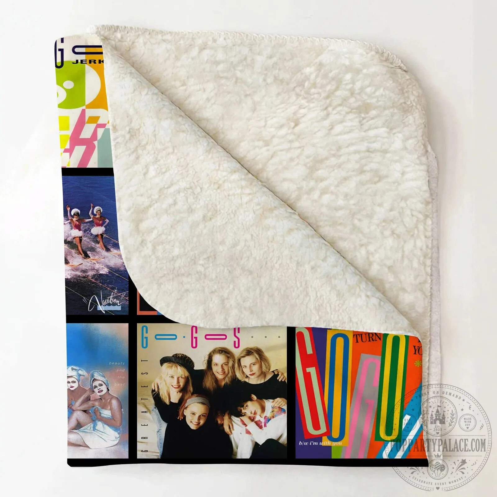 The Go-Go's Albums Collage Music Fan Sherpa Fleece Blanket 13 The Go-Go