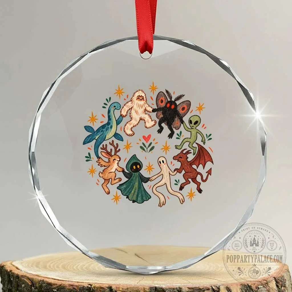 Dancing Cryptids Bigfoot Mothman Alien Nessie Chupacabra Christmas Tree Ornament 5 Dancing Cryptids Bigfoot Mothman Alien Nessie Chupacabra Christmas Tree Ornament
