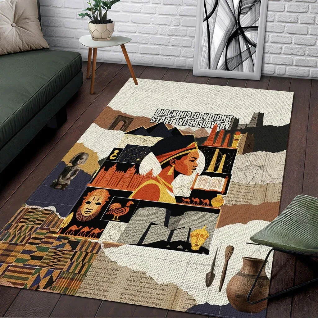 Black History Didn't Start With Slavery African Heritage Ancient Egypt Area Rug