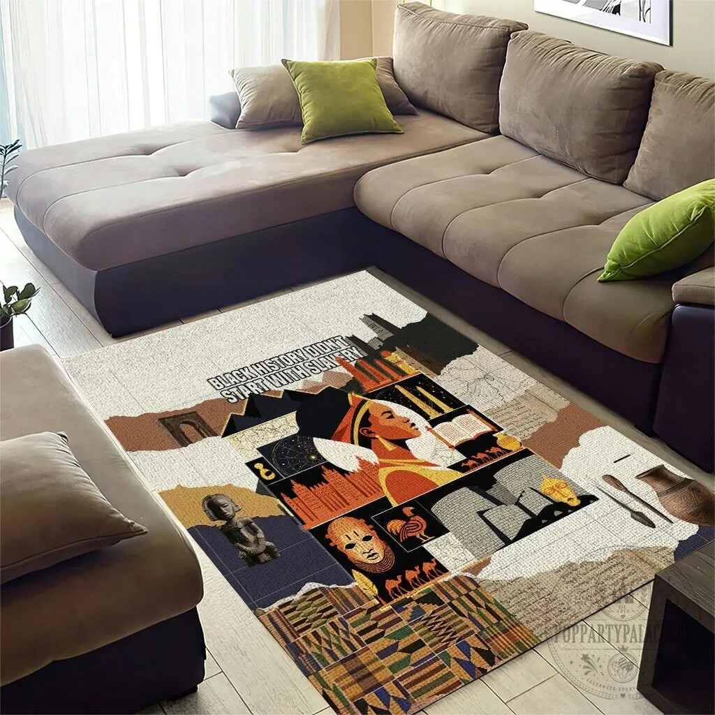 Black History Didn't Start With Slavery African Heritage Ancient Egypt Area Rug 9 Black History Didn
