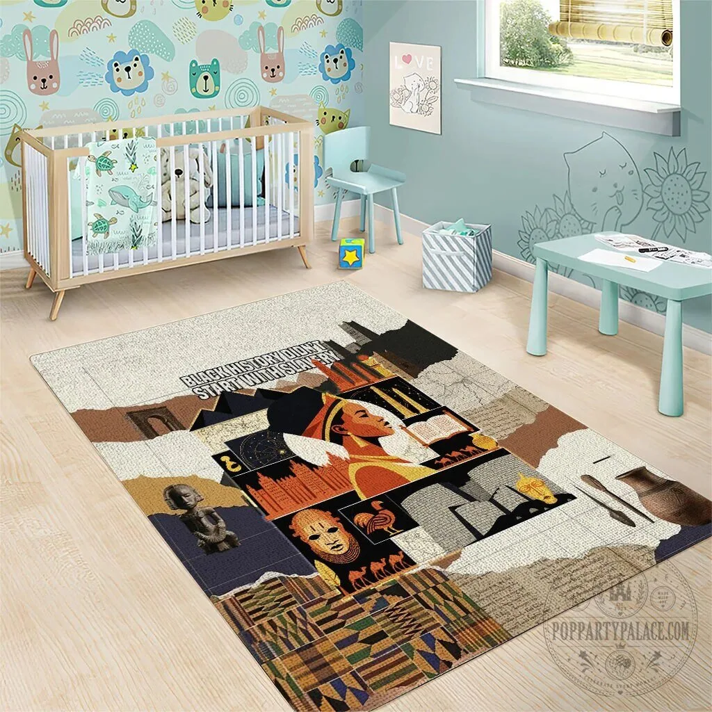 Black History Didn't Start With Slavery African Heritage Ancient Egypt Area Rug 11 Black History Didn