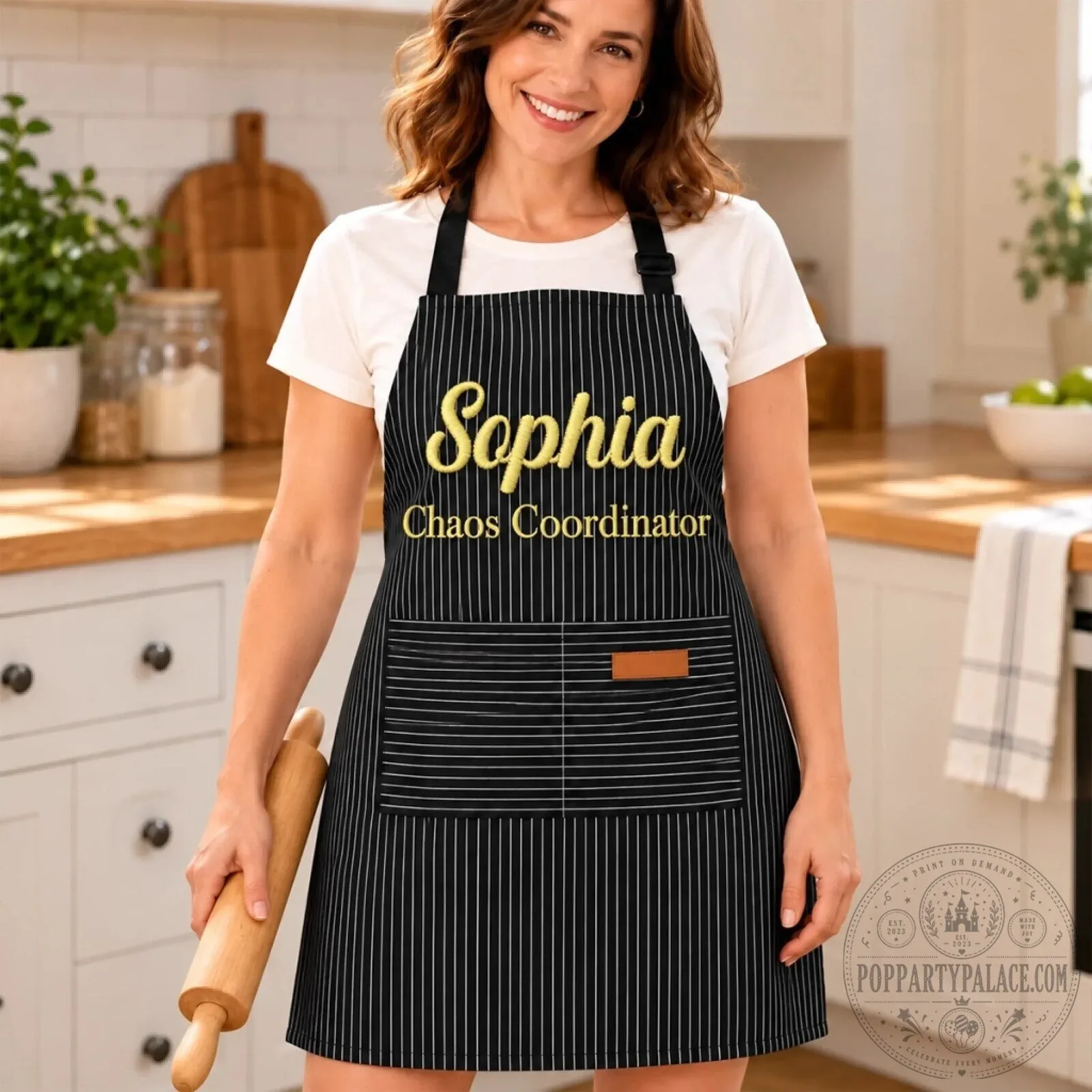 Personalized Embroidered Baking Apron for Women, Custom Name Kitchen Gift 7 Personalized Embroidered Baking Apron for Women, Custom Name Kitchen Gift
