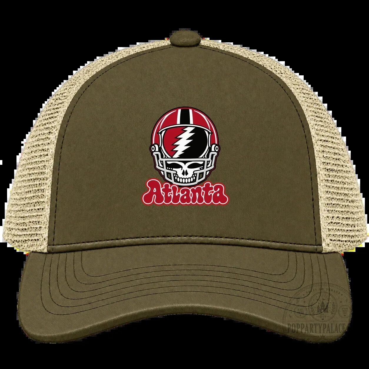 Atlanta Grateful Dead Stealie Skull Football Helmet Trucker Cap Hat