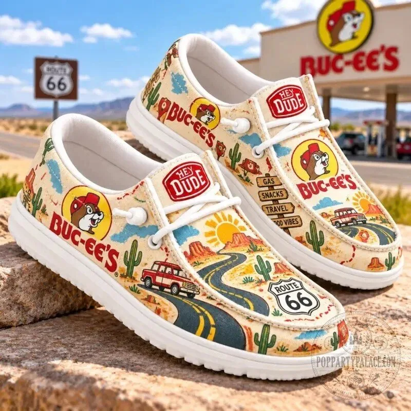 Buc-ee's Route 66 Desert Adventure Hey Dude Style Shoes for Women