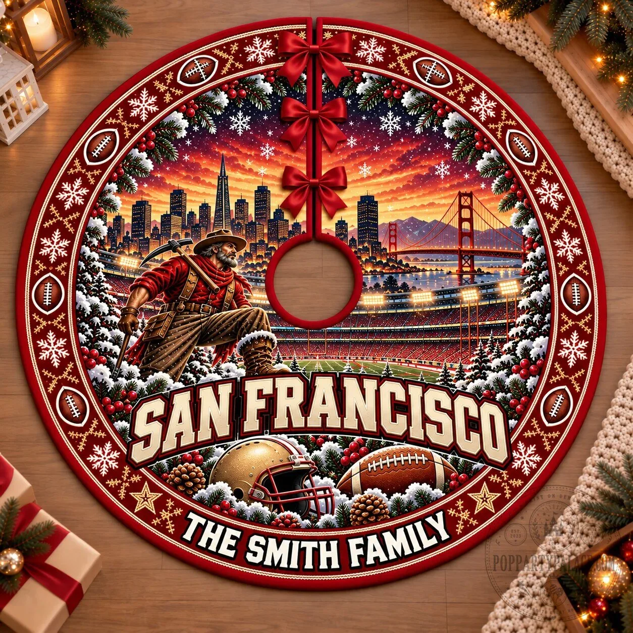 San Francisco Football Team Personalized Christmas Tree Skirt 20 San Francisco Football Team Personalized Christmas Tree Skirt