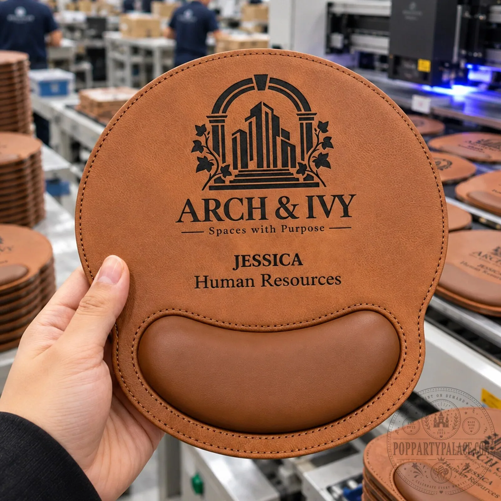 Personalized Arch and Ivy Logo Ergonomic Mouse Pad with Wrist Rest 14 Personalized Arch and Ivy Logo Ergonomic Mouse Pad with Wrist Rest
