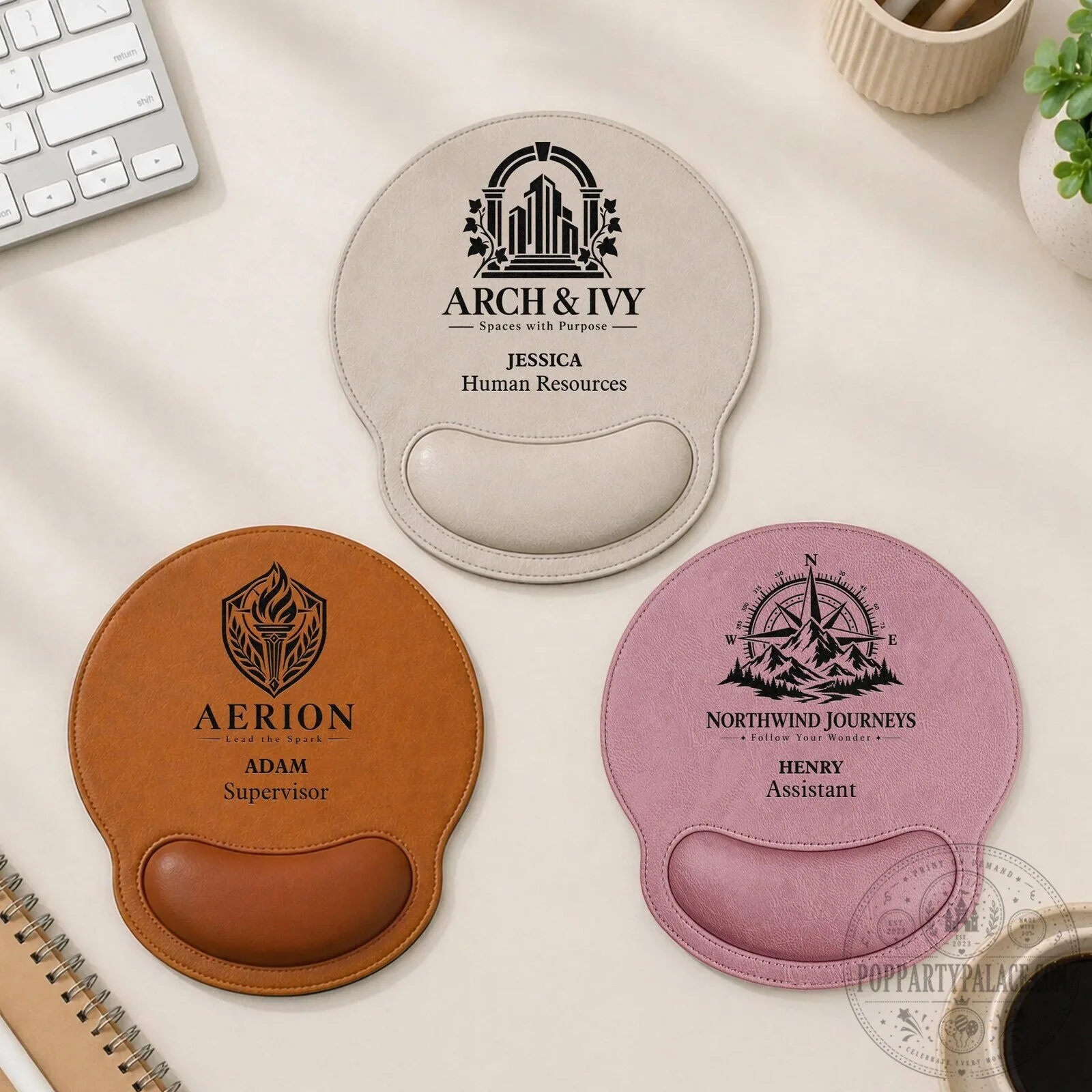 Personalized Arch and Ivy Logo Ergonomic Mouse Pad with Wrist Rest 16 Personalized Arch and Ivy Logo Ergonomic Mouse Pad with Wrist Rest