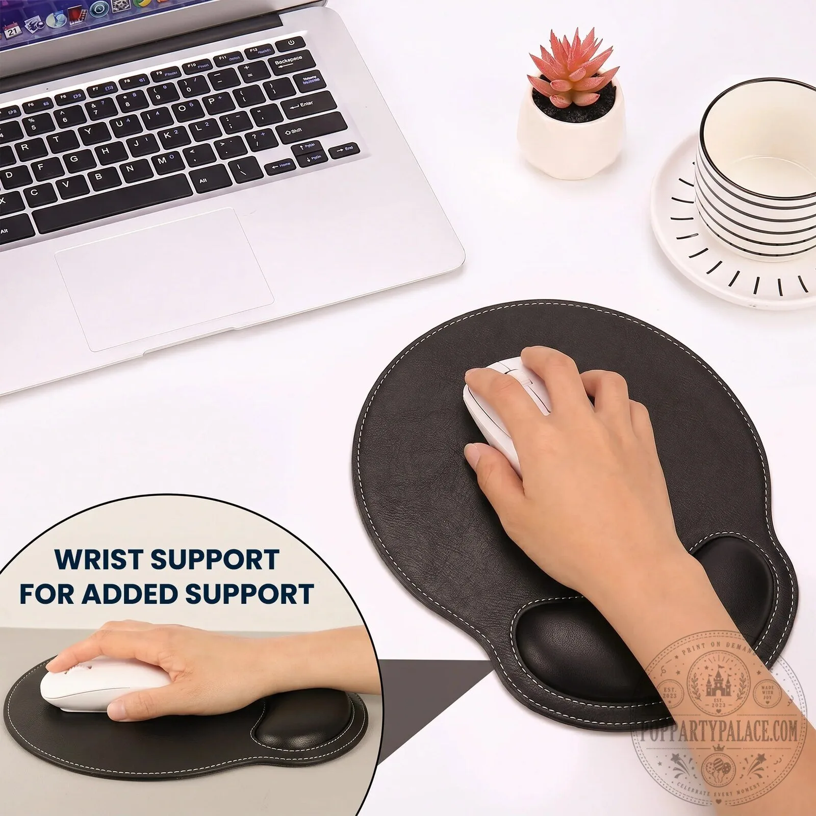 Personalized Arch and Ivy Logo Ergonomic Mouse Pad with Wrist Rest 17 Personalized Arch and Ivy Logo Ergonomic Mouse Pad with Wrist Rest